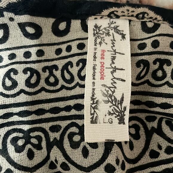 Free People Black Sleeveless Boho Bodysuit Large - Picture 5 of 6